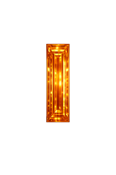 Cubic Zirconia Medium Orange AAA, Baguette