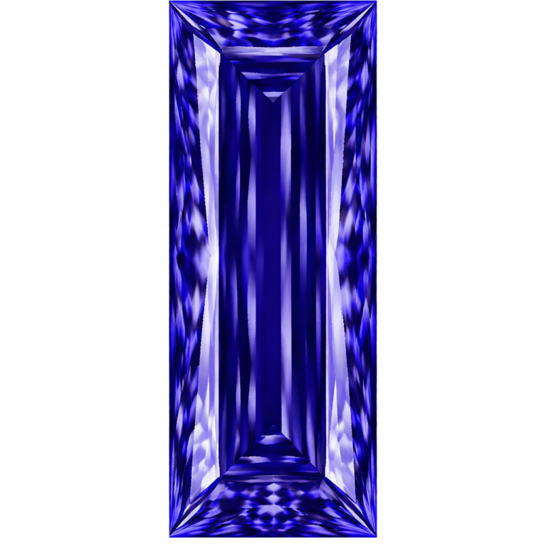 Cubic Zirconia Tanzanite AAA, Baguette