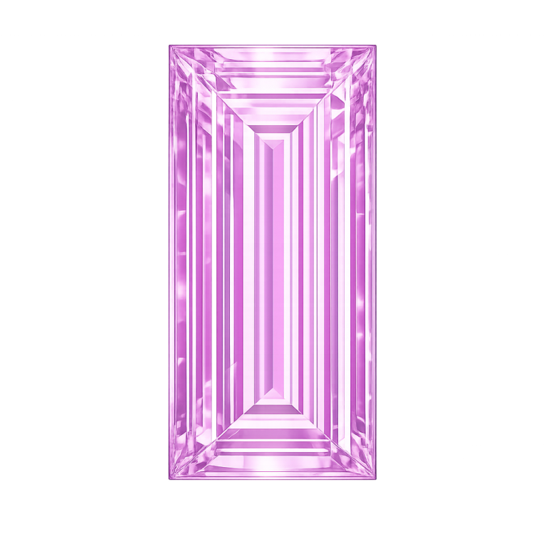 Cubic Zirconia Lavender AAA, Baguette