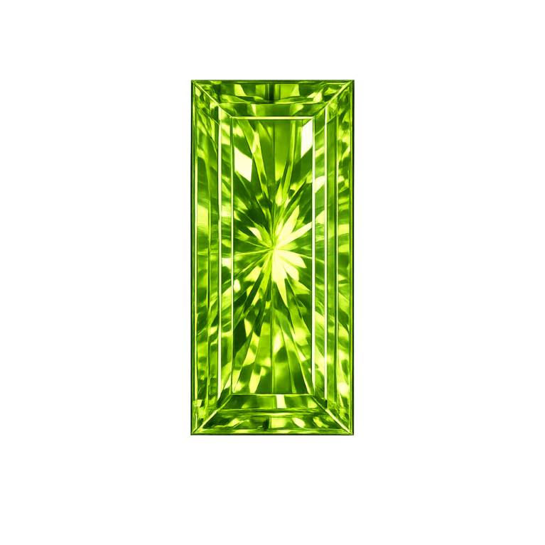 Cubic Zirconia Peridot AAA, Baguette