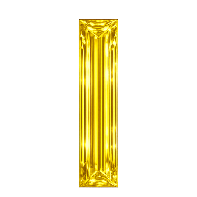 Cubic Zirconia Medium Yellow AAA, Baguette