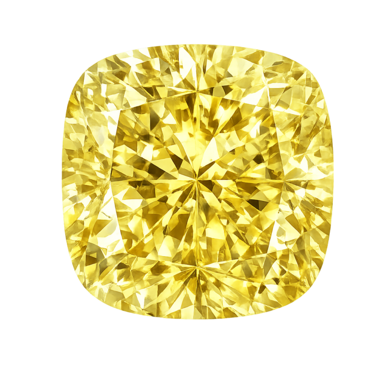 Cubic Zirconia Canary Yellow AAA, Cushion