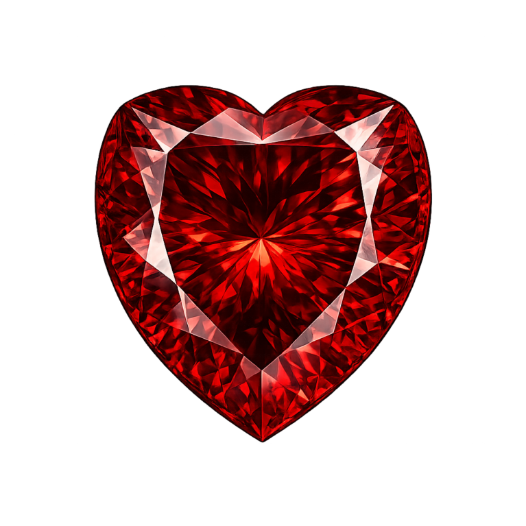 Cubic Zirconia Medium Garnet AAA, Heart
