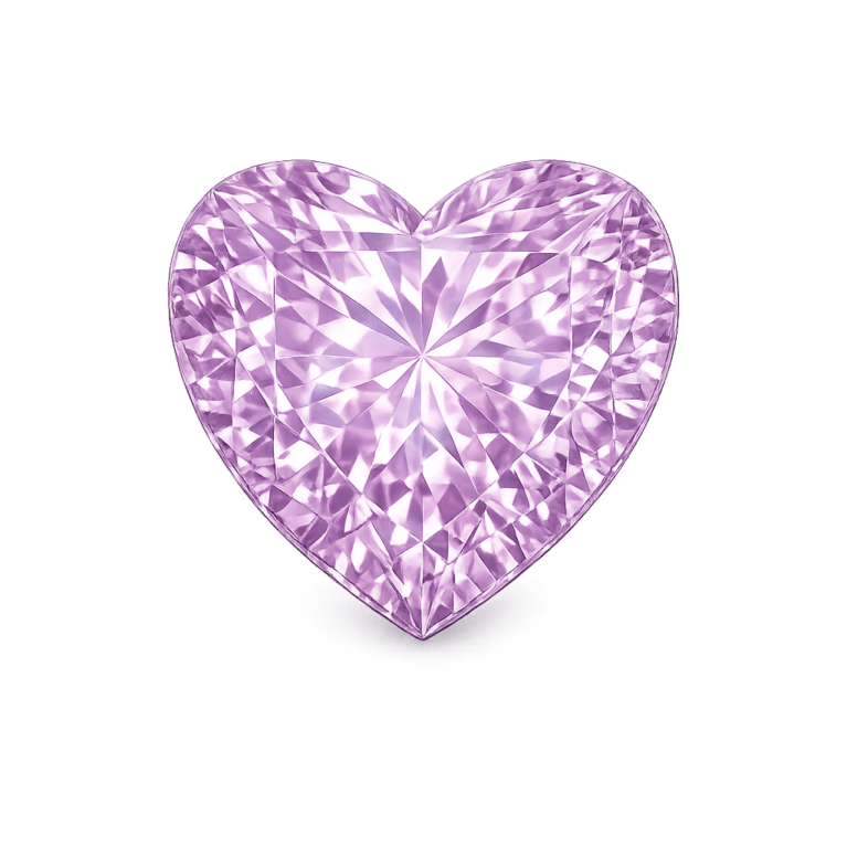 Cubic Zirconia Lavender AAA, Heart