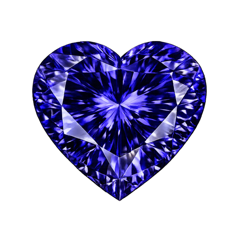 Cubic Zirconia Tanzanite AAA, Heart