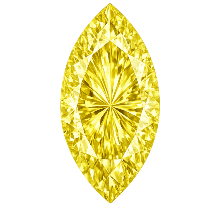 Cubic Zirconia Canary Yellow AAA, Marquise