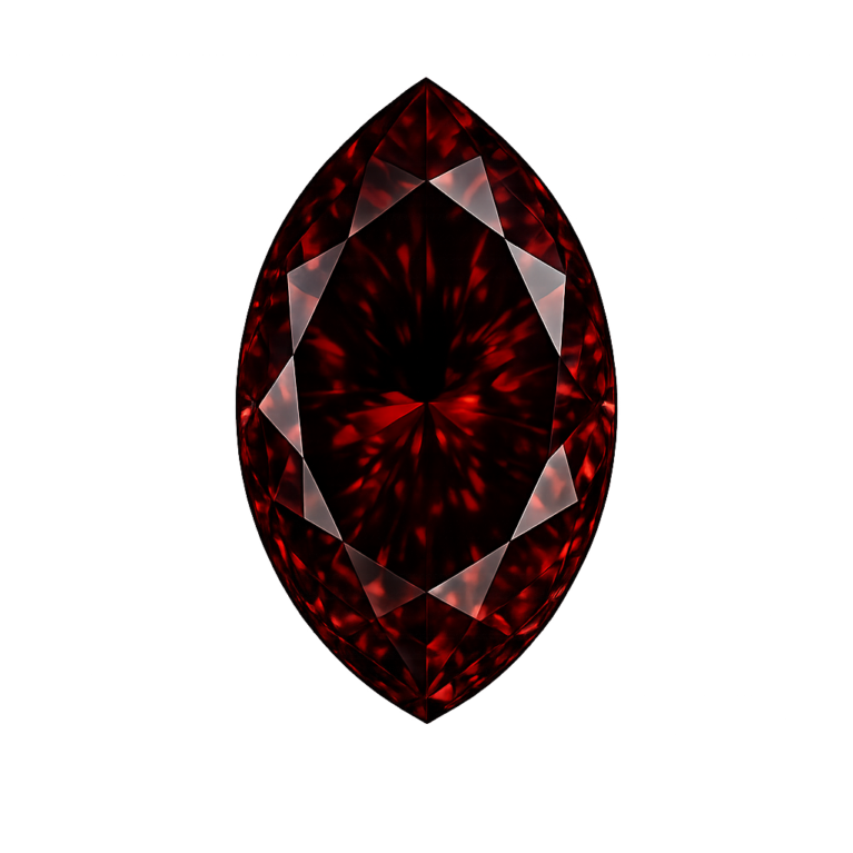 Cubic Zirconia Dark Garnet AAA, Marquise