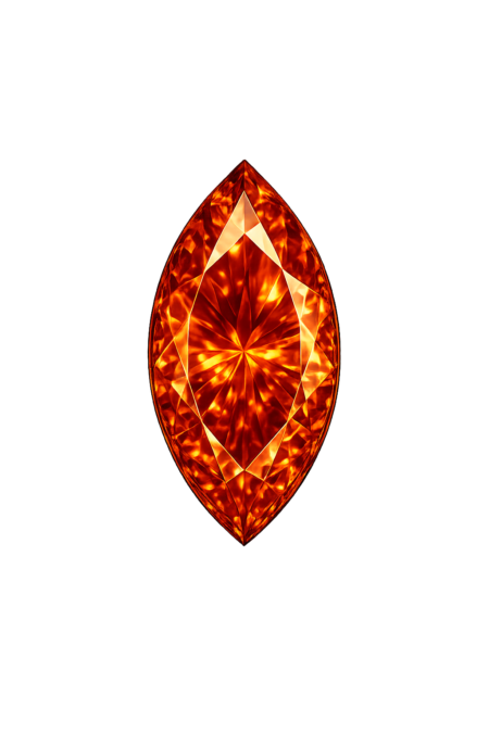 Cubic Zirconia Dark Orange AAA, Marquise