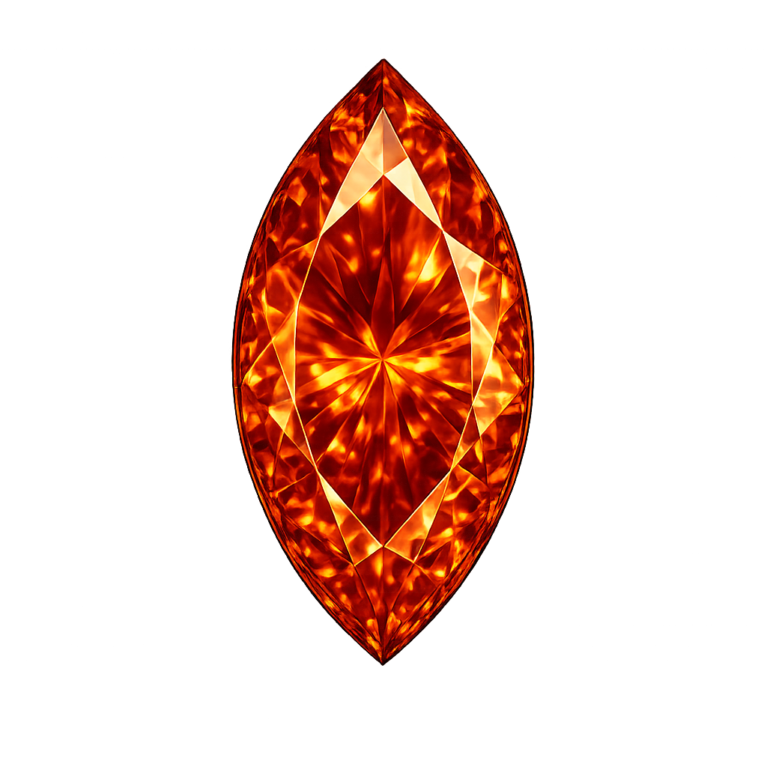 Cubic Zirconia Dark Orange AAA, Marquise