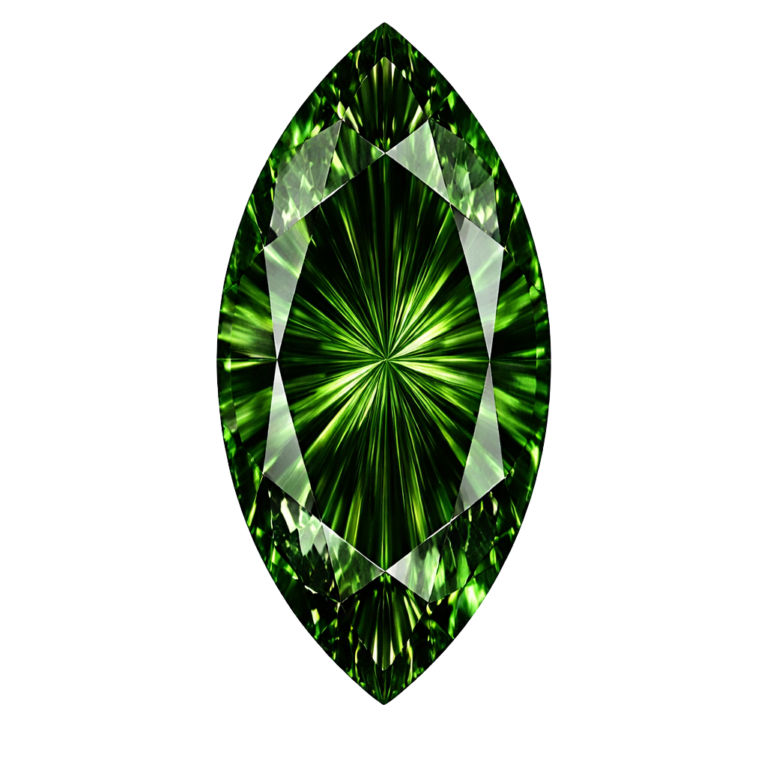 Cubic Zirconia Green AAA, Marquise