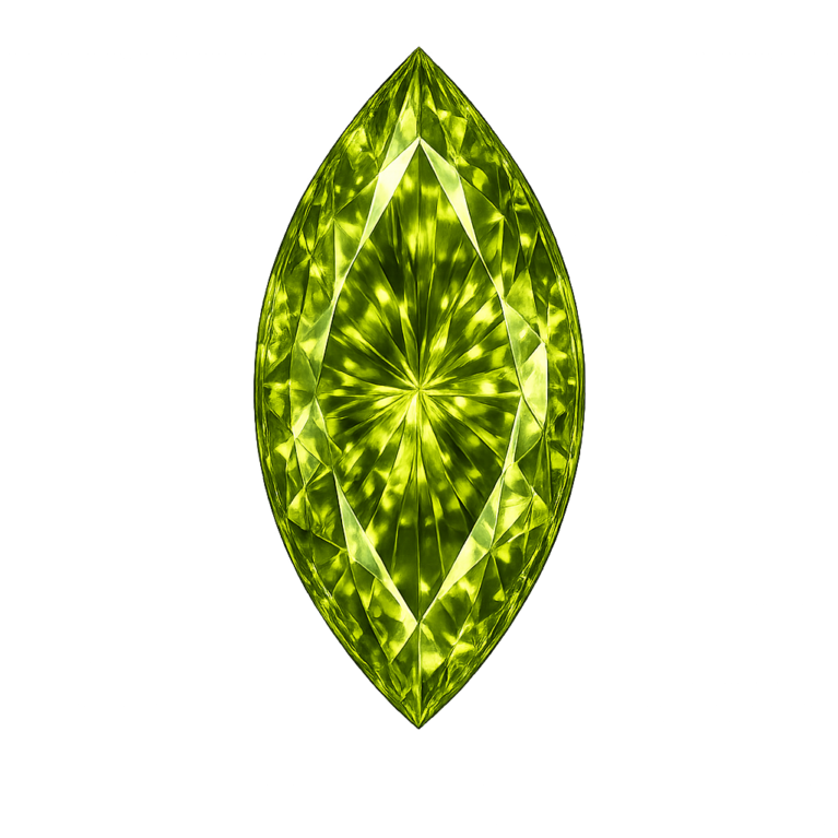 Cubic Zirconia Medium Olive Peridot AAA, Marquise