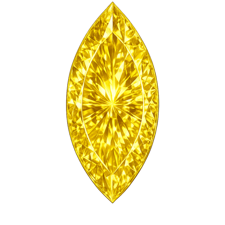 Cubic Zirconia Medium Yellow AAA, Marquise
