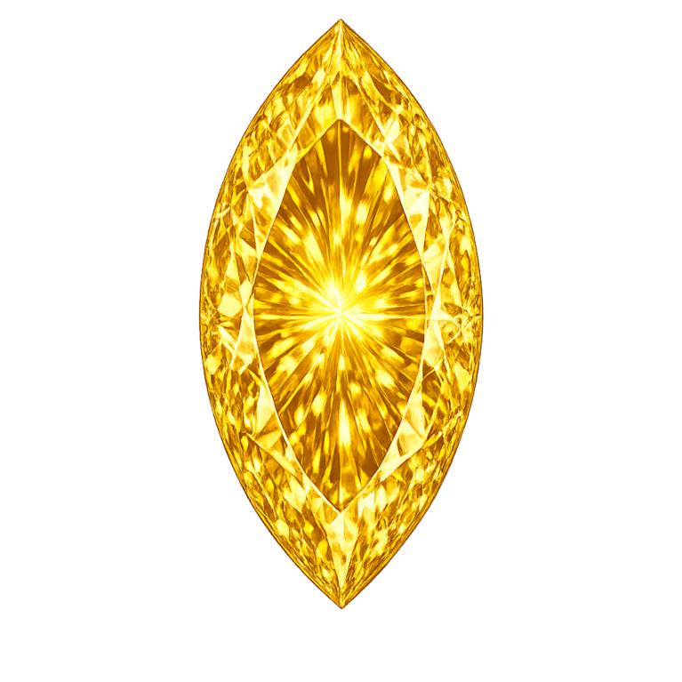 Cubic Zirconia Golden Yellow AAA, Marquise