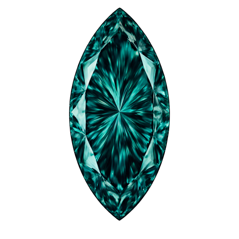 Cubic Zirconia Teal AAA, Marquise