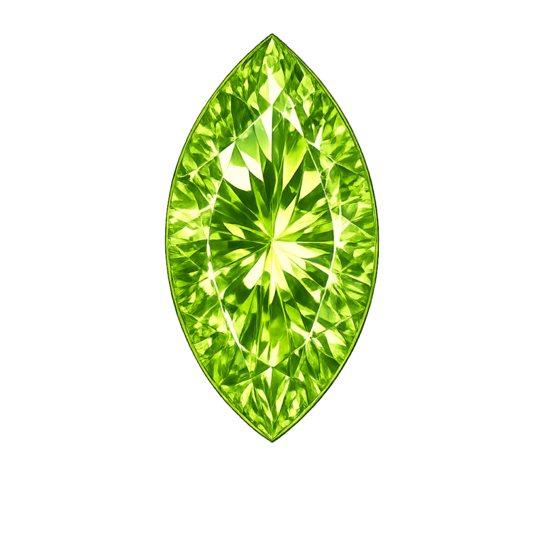 Cubic Zirconia Peridot AAA, Marquise