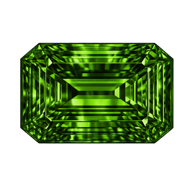 Cubic Zirconia Green AAA, Octagon