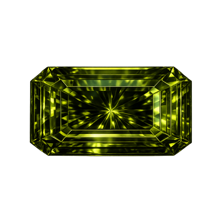 Cubic Zirconia Dark Olive Peridot AAA, Octagon