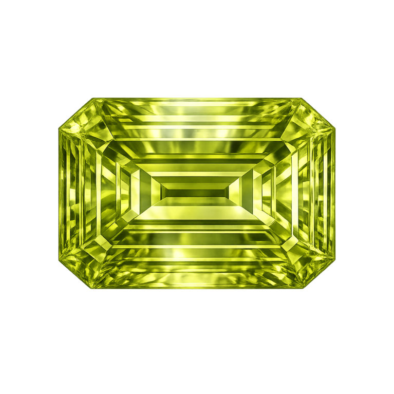 Cubic Zirconia Medium Olive Peridot AAA, Octagon