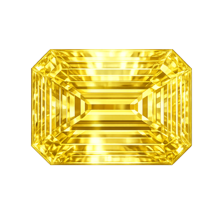 Cubic Zirconia Medium Yellow AAA, Octagon