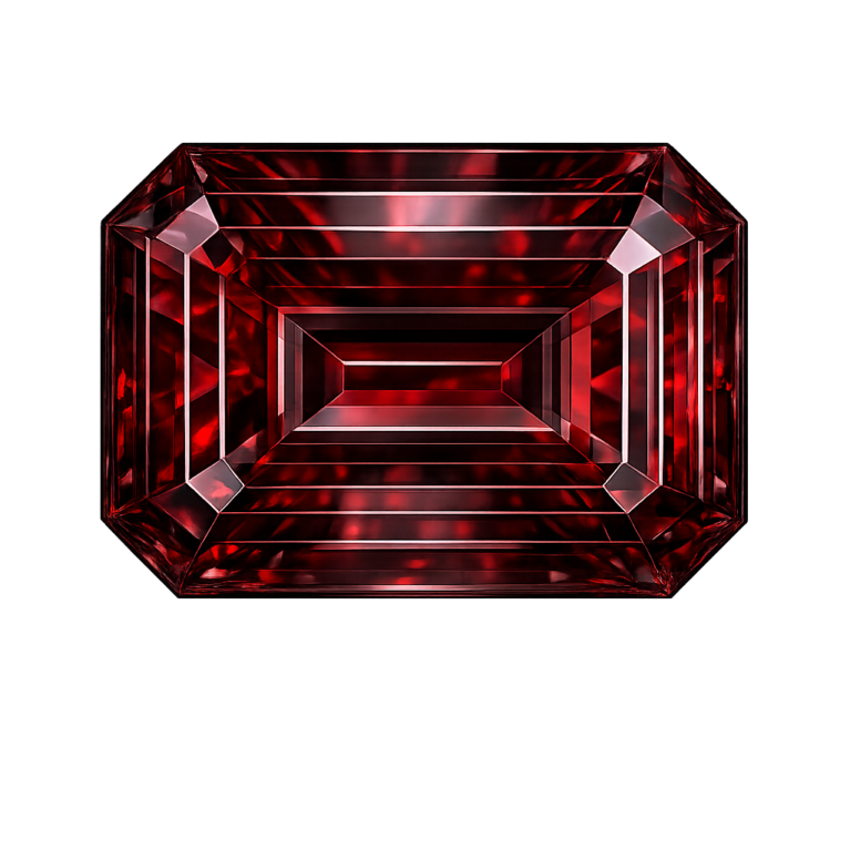 Cubic Zirconia Dark Garnet AAA, Octagon