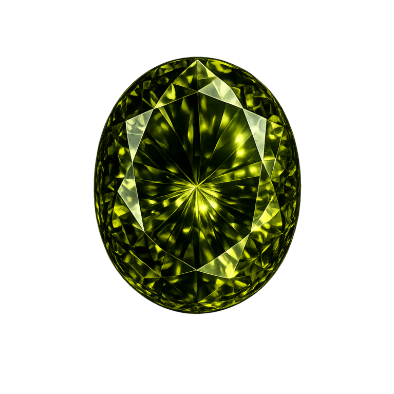 Cubic Zirconia Dark Olive Peridot AAA, Oval
