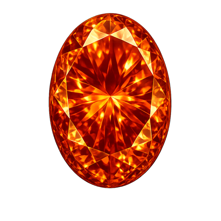 Cubic Zirconia Dark Orange AAA, Oval