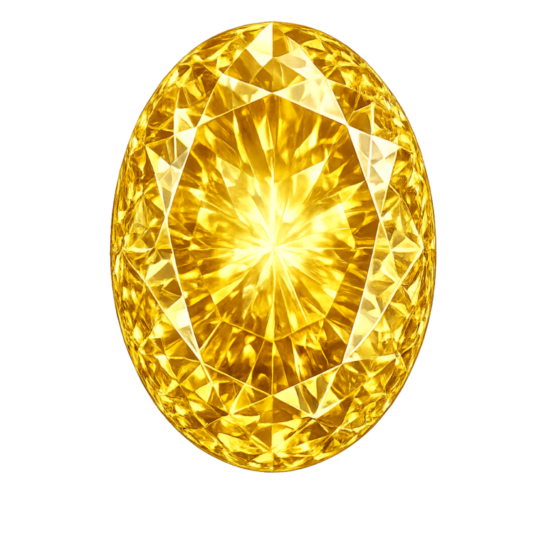 Cubic Zirconia Golden Yellow AAA, Oval