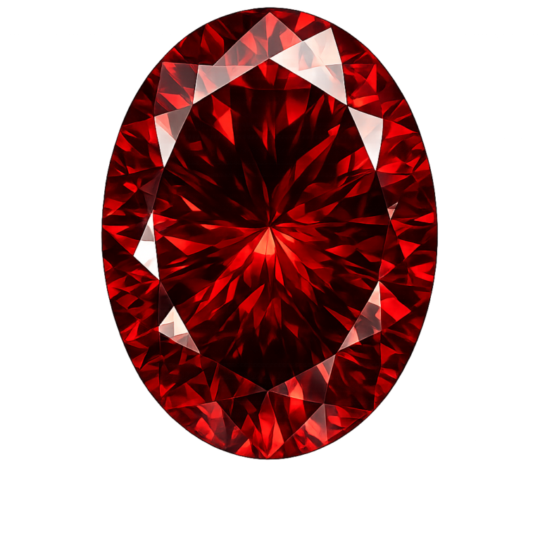 Cubic Zirconia Medium Garnet AAA, Oval