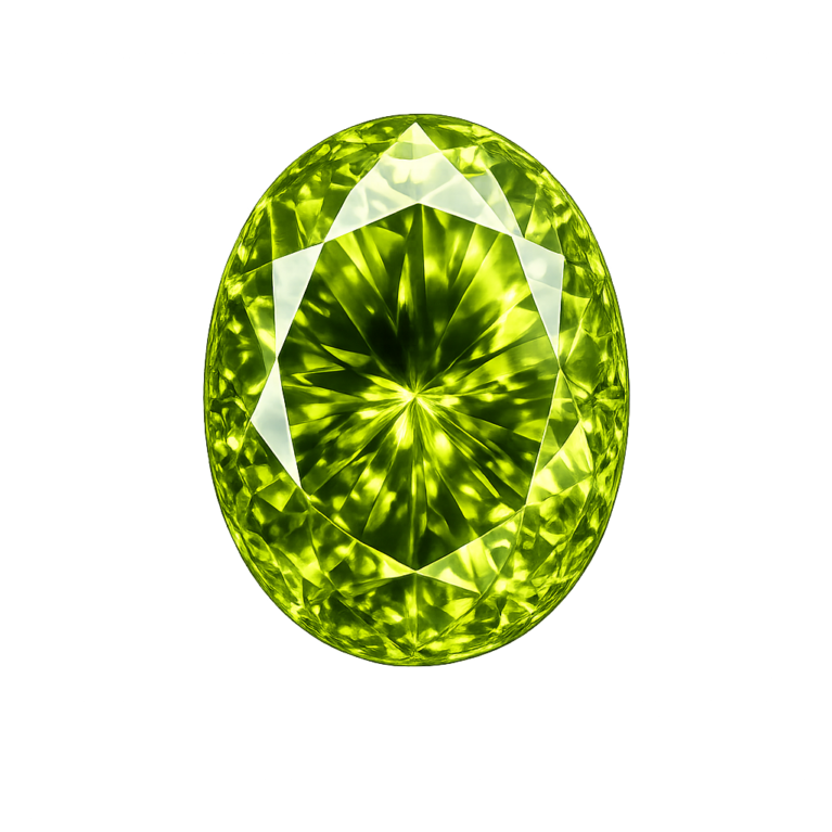 Cubic Zirconia Medium Olive Peridot AAA, Oval