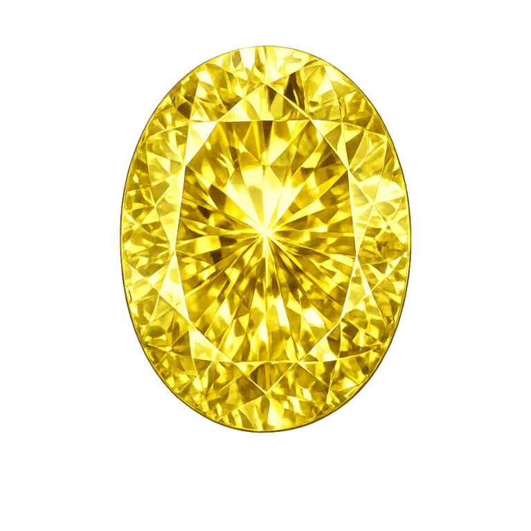 Cubic Zirconia Medium Yellow AAA, Oval