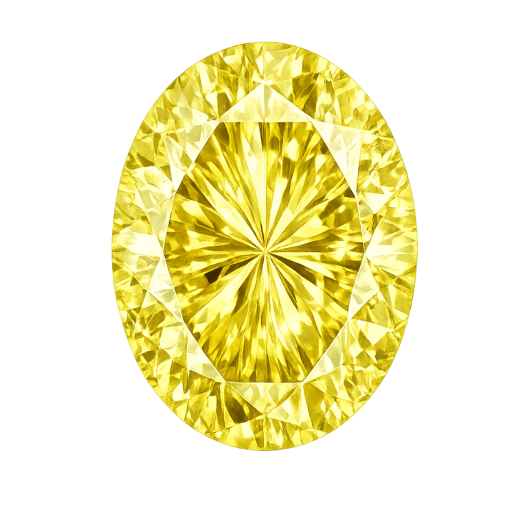 Cubic Zirconia Canary Yellow AAA, Oval