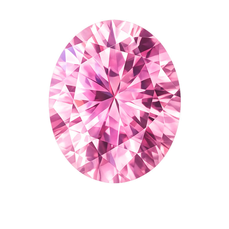 Cubic Zirconia Pink Rose AAA, Oval