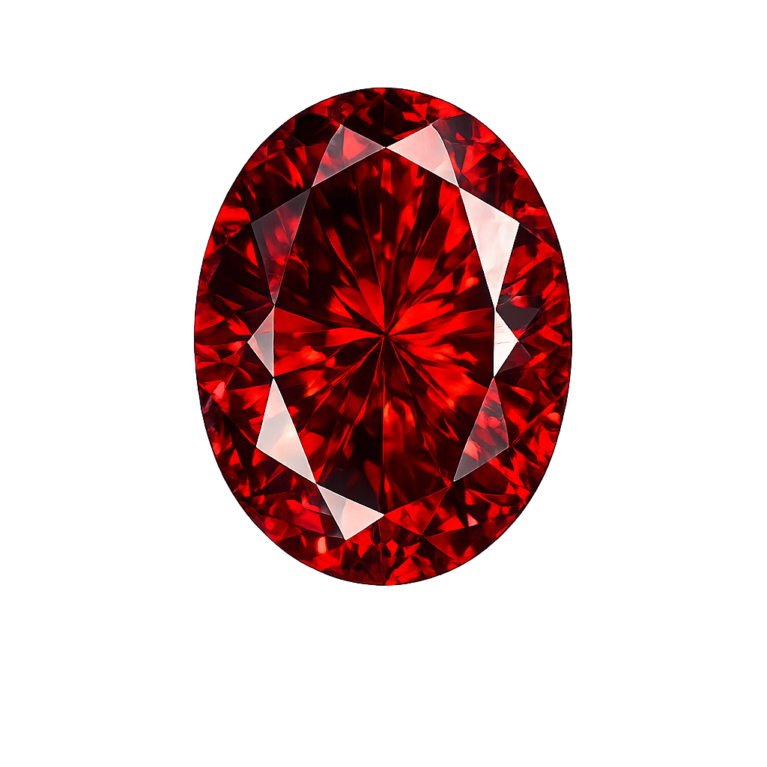 Cubic Zirconia Red AAA, Oval