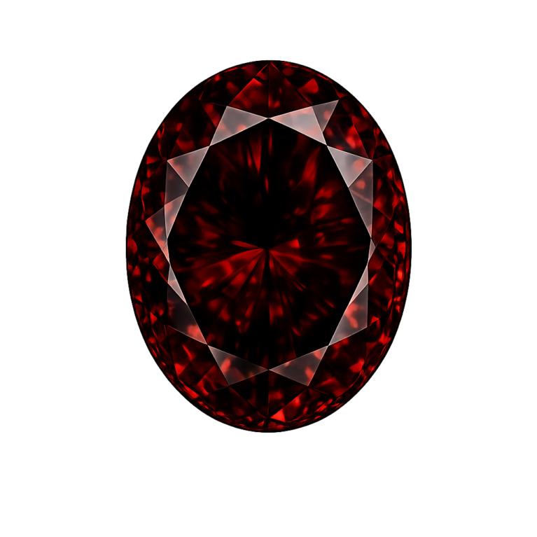 Cubic Zirconia Dark Garnet AAA, Oval