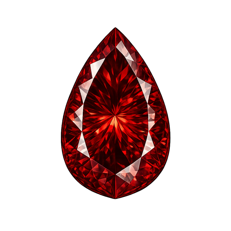 Cubic Zirconia Medium Garnet AAA, Pear