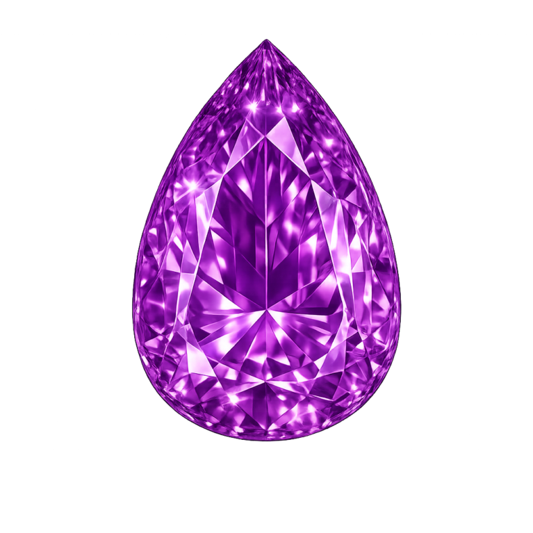 Cubic Zirconia Violet AAA, Pear