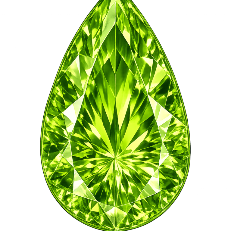 Cubic Zirconia Peridot AAA, Pear