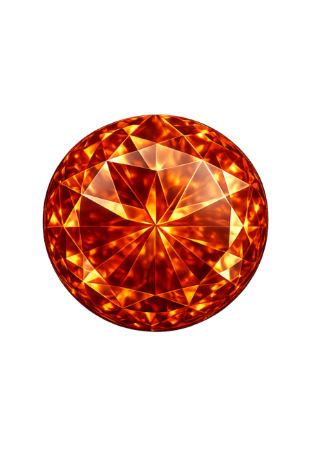 Cubic Zirconia Dark Orange AAA, Round