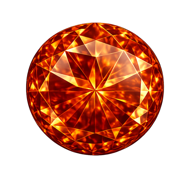 Cubic Zirconia Dark Orange AAA, Round