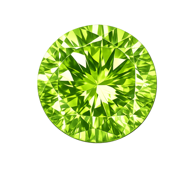 Cubic Zirconia Peridot AAA, Round