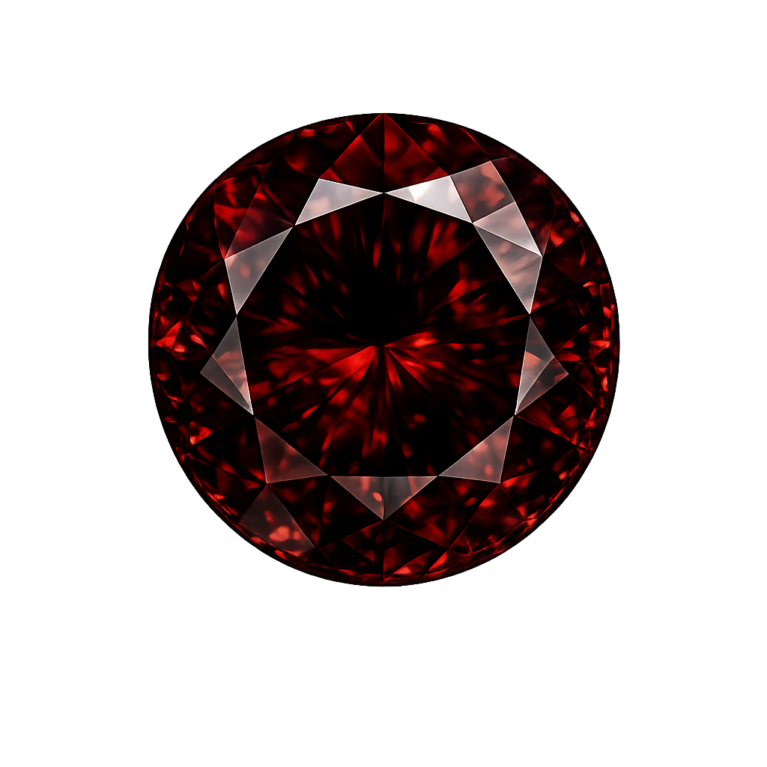 Cubic Zirconia Dark Garnet AAA, Round