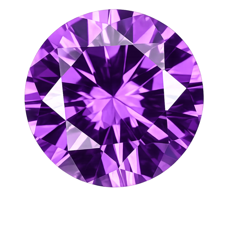 Cubic Zirconia Medium Amethyst AAA, Round