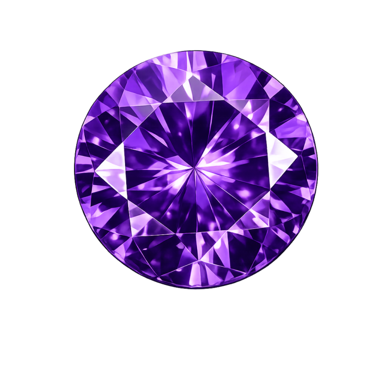Cubic Zirconia Violet AAA, Round
