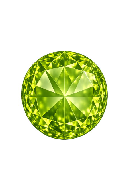 Cubic Zirconia Medium Olive Peridot AAA, Round Rose Cut