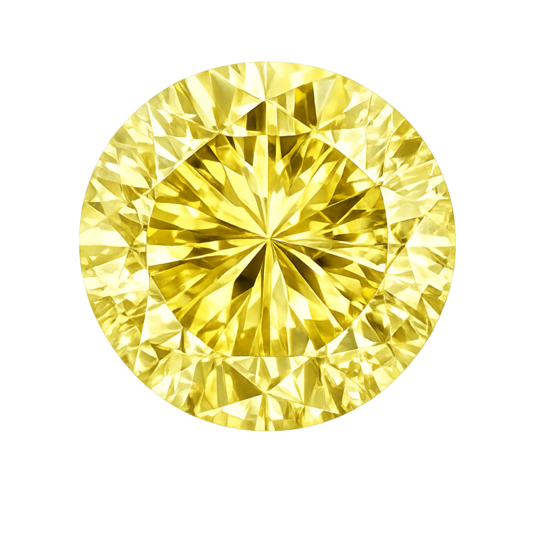 Cubic Zirconia Canary Yellow AAA, Round