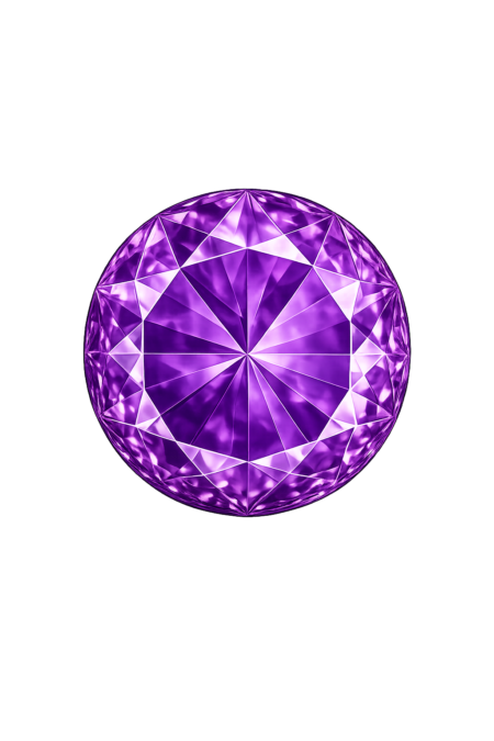 Cubic Zirconia Medium Amethyst AAA, Round Rose Cut