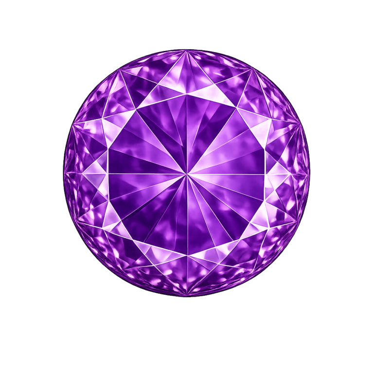 Cubic Zirconia Medium Amethyst AAA, Round Rose Cut