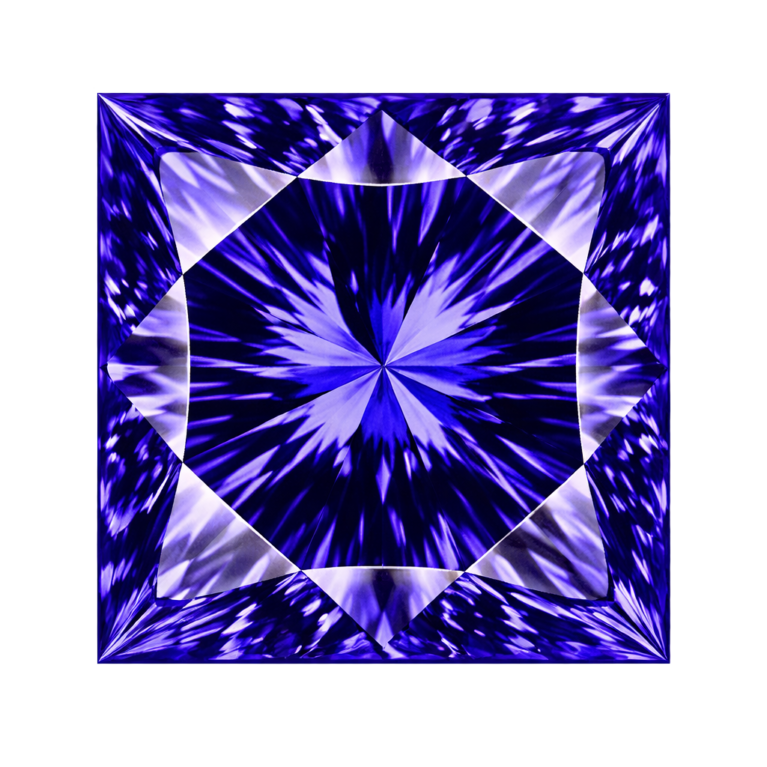 Cubic Zirconia Tanzanite AAA, Square