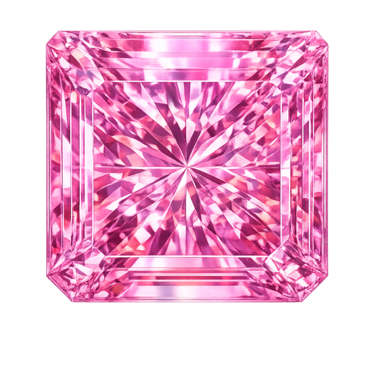 Cubic Zirconia Pink AAA, Square