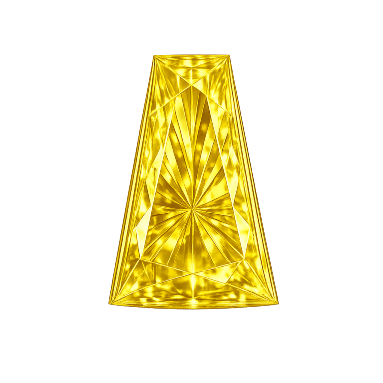 Cubic Zirconia Canary Yellow AAA, Tapper